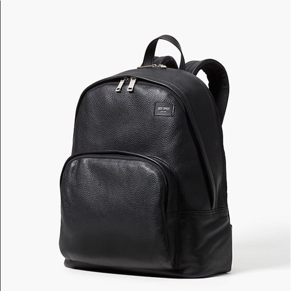 Jack Spade Black Leather Backpack